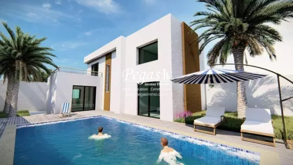 photo bien une villa à vendre avec piscine à Djerba Midoun en zone urbaine